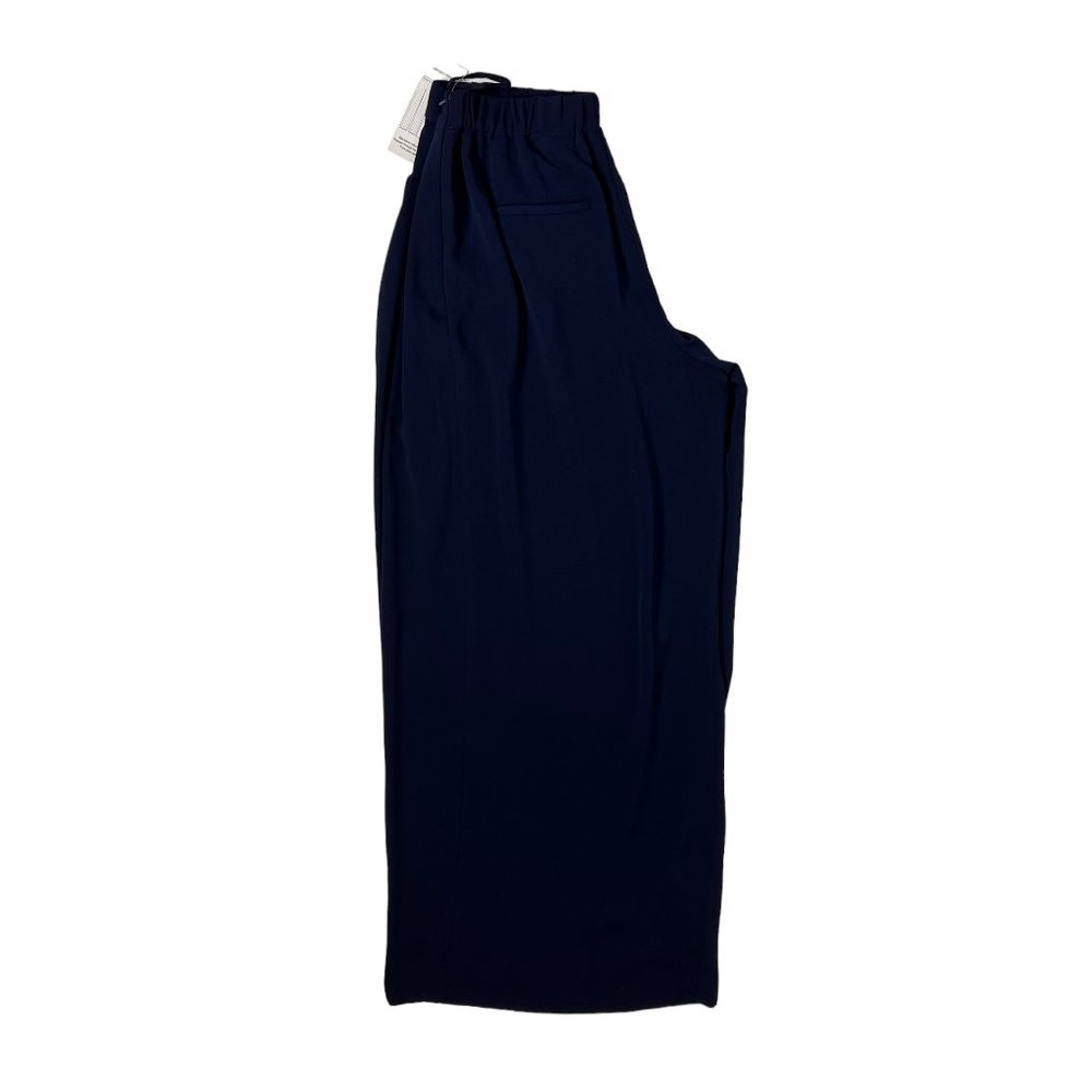 Antonio Melani Navy Pleated Palazzo Wide Leg Mirren Pant Size 6 - Picture 7 of 13